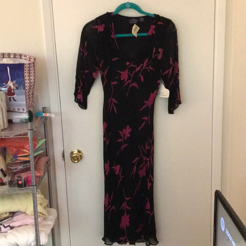 Angie Floral Print Midi Dress